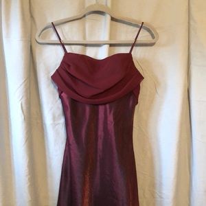 Maroon Sateen Gown